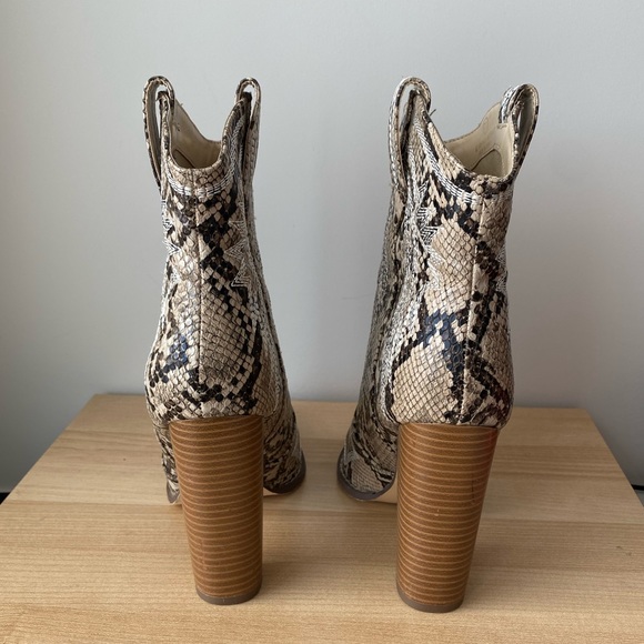 Snake Skin Cowboy Heels - Picture 2 of 7